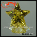yellow cubic zirconia star beads gemstones(CZSP-5x5-0082)
